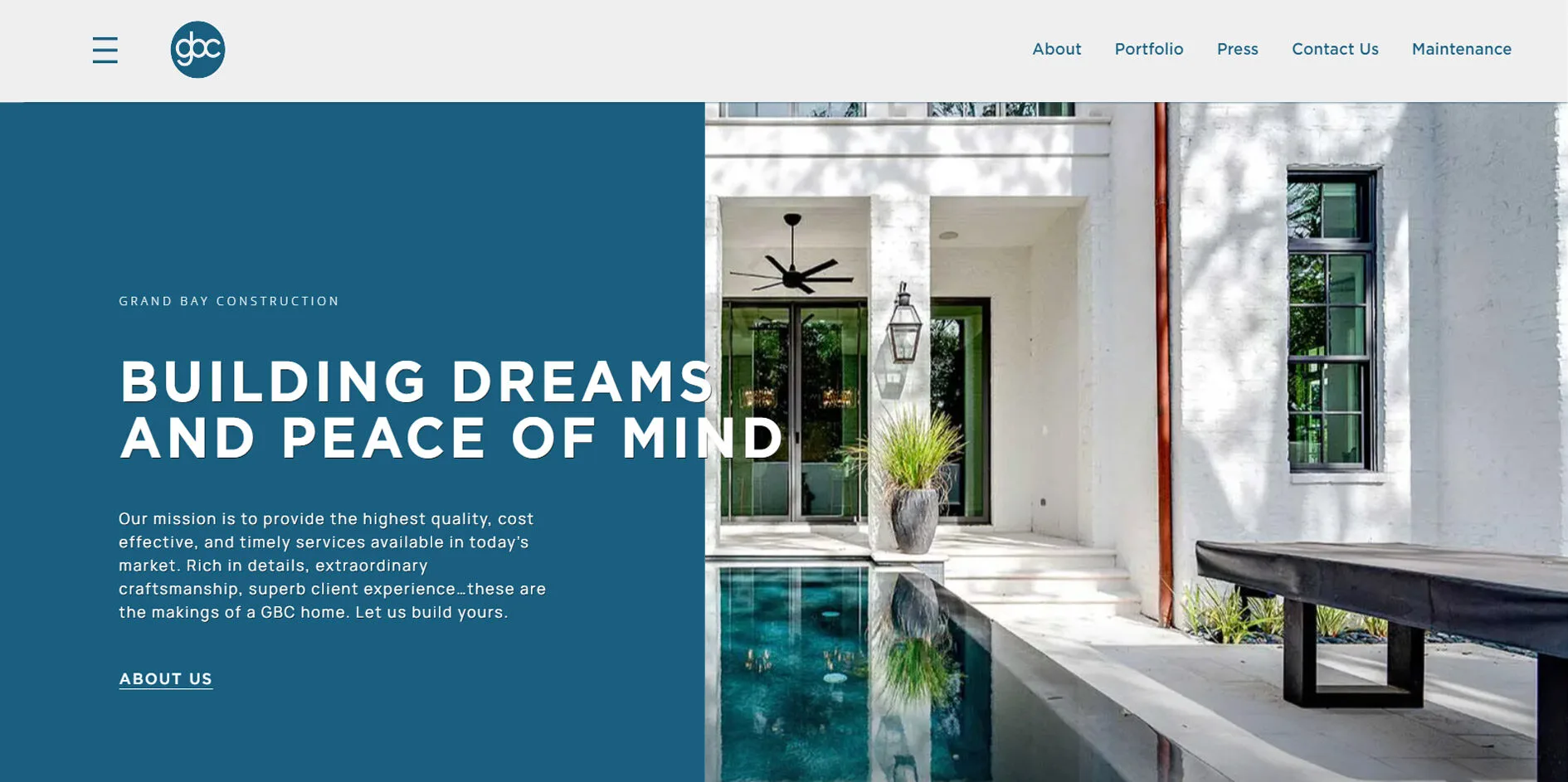 Grand bay Construction Website Build